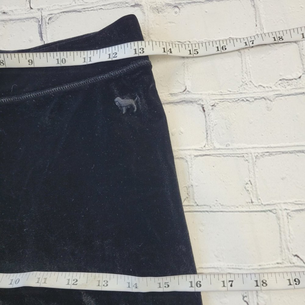 Pink Victoria’s Secret black velvet leggings size M - Picture 6 of 9